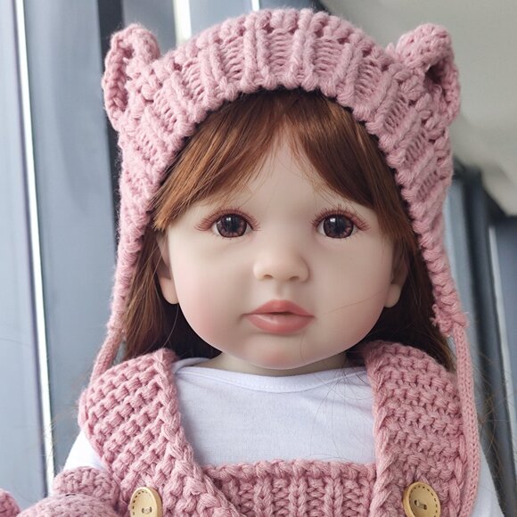 55 cm Babylistic Soft Silicone Vinyl Talking Reborn Doll very realistic hair eye - Picture 5 of 9